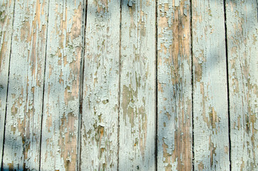 Wooden panel from boards in the sunshine