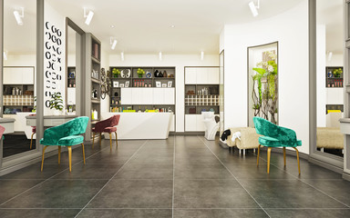 3d render of beauty care and spa saloon