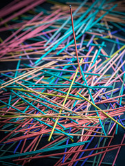 Close-up of colorful incense sticks