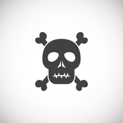 Skull icon on background for graphic and web design. Creative illustration concept symbol for web or mobile app