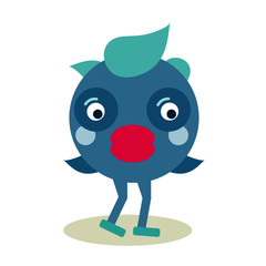 Gloup - Animal rigolo dessin animé de profil