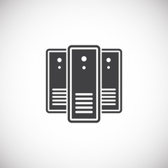 Big data analitics icon on background for graphic and web design. Creative illustration concept symbol for web or mobile app