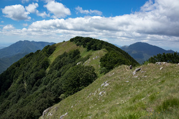 Fototapeta premium view of the top of mount Accellica. Monti Picentini park, Campania, Italy