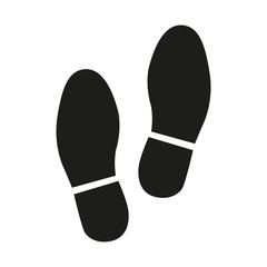 Black marks from shoes. Vector