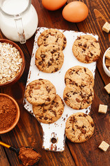 Oatmeal cookies with chocolate