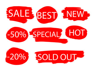 set 20%,50% OFF Black Friday Sale (Promotional Poster Design Illustration) With Text Box Template