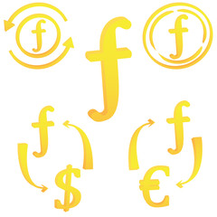 Holand Guilder currency symbol icon of Netherlands