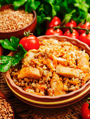 Buckwheat porridge with meat