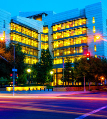 Fototapeta premium DOWNTOWN FRESNO AT NIGHT
