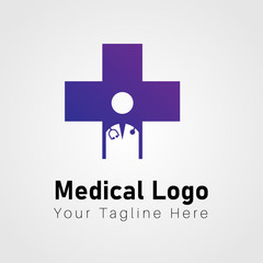 Logo Vector Medical and healthy for hospital, clinic use for print and brand