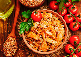 Buckwheat porridge with meat