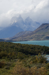 Fototapeta premium Landscape in the Toro Lake and Paine Horns.