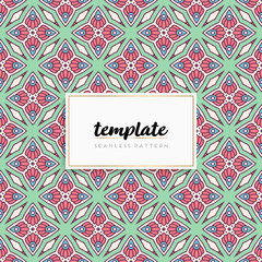 Background mandala seamless pattern vector