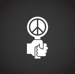 Activism related icon on background for graphic and web design. Creative illustration concept symbol for web or mobile app