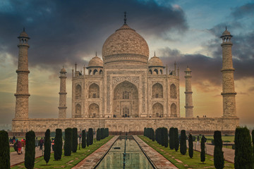 Taj Mahal captured early morning during the sunrise