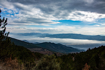 the Republic of turkey,mountain, fog