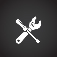 Bicycle related icon on background for graphic and web design. Creative illustration concept symbol for web or mobile app