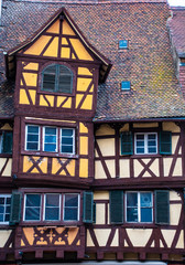 Naklejka premium colorful houses of colmar