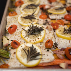 Trout Papillote ready to cook