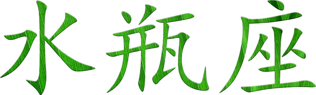 Chinesisches Schriftzeichen f&uuml;r Sternzeichen Wassermann