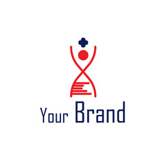 A health logo with illustrations of body cells for your hospital and laboratory needs