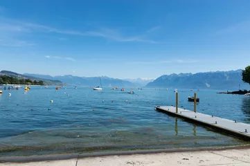 Selbstklebende Fototapeten Lausanne Lemman Lake © Guillermo