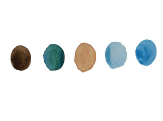  color watercolor stains