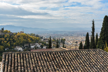 Walking in the autumn of Granada.