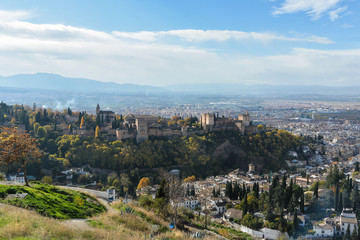 Walking in the autumn of Granada.