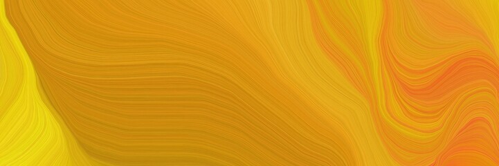 smooth creative banner with golden rod, gold and dark golden rod color. modern soft curvy waves background illustration