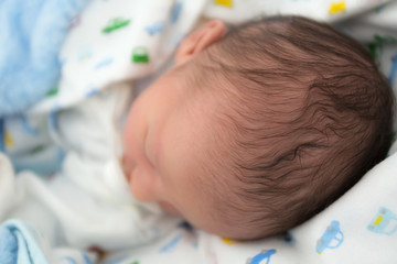 Sweet Newborn Baby Boy Sleeping