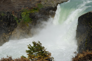 Salto Grande waterfall in the Torres del Paine National Park.