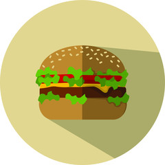 flat design hamburger symbol