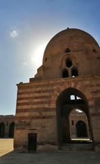 Fototapeta na wymiar Mosque of Ibn Thulun in Cairo during peak afternoon