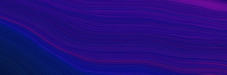 smooth beautiful futuristic banner with midnight blue, indigo and purple color. abstract waves design