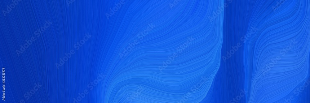 Poster smooth futuristic banner with waves. elegant curvy swirl waves background design with strong blue, d