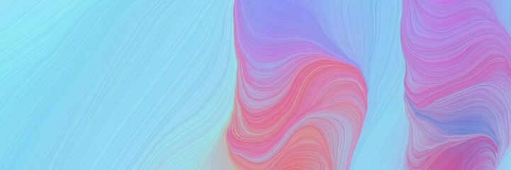 smooth landscape orientation graphic with waves. contemporary waves design with baby blue, pale violet red and light pastel purple color