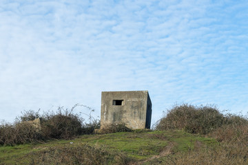 View of The Hill from WWII at the Pillbox at Hadleigh, Suffolk, England