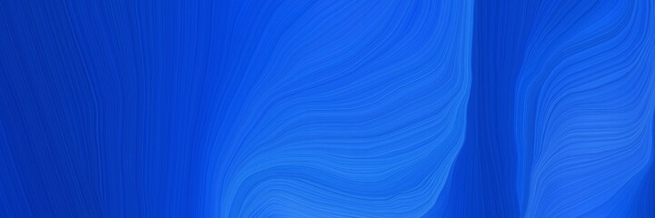 smooth futuristic banner with waves. elegant curvy swirl waves background design with strong blue, dodger blue and medium blue color