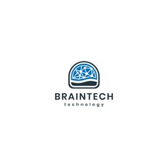 Brain Tech Logo Design Template