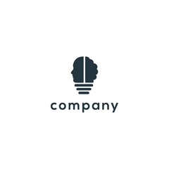 Lightbulb and leaf logo template