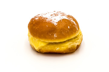 Bola de Berlim, or Berlim Ball, a Portuguese pastry made from a fried donut filled