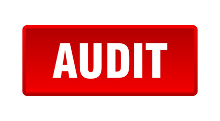 audit button. audit square red push button