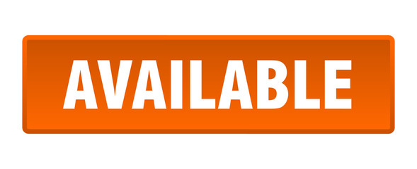 available button. available square orange push button