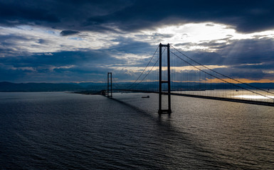 aerial view of fatih sultan mehmed bridge