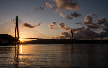 Fototapeta premium third bridge or yavuz sultan selim bridge at Night