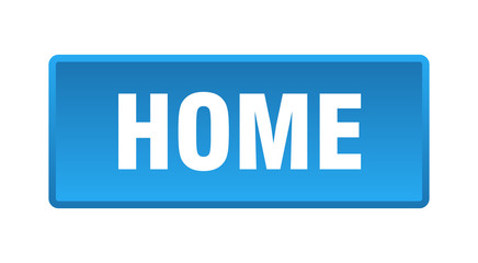home button. home square blue push button