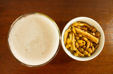 Beer and snacks