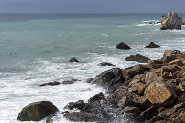 Fototapeta na wymiar cliffs on the sea coast