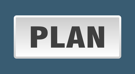 plan button. plan square white push button